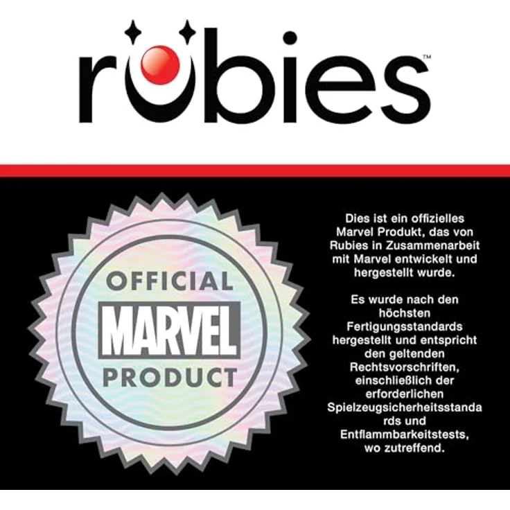 Rubie's Offizielles Luxuskostüm Black Panther, Avengers, Kindergröße S, 3-4 Jahre, Körpergröße 117 cm Halloween – Bild 4