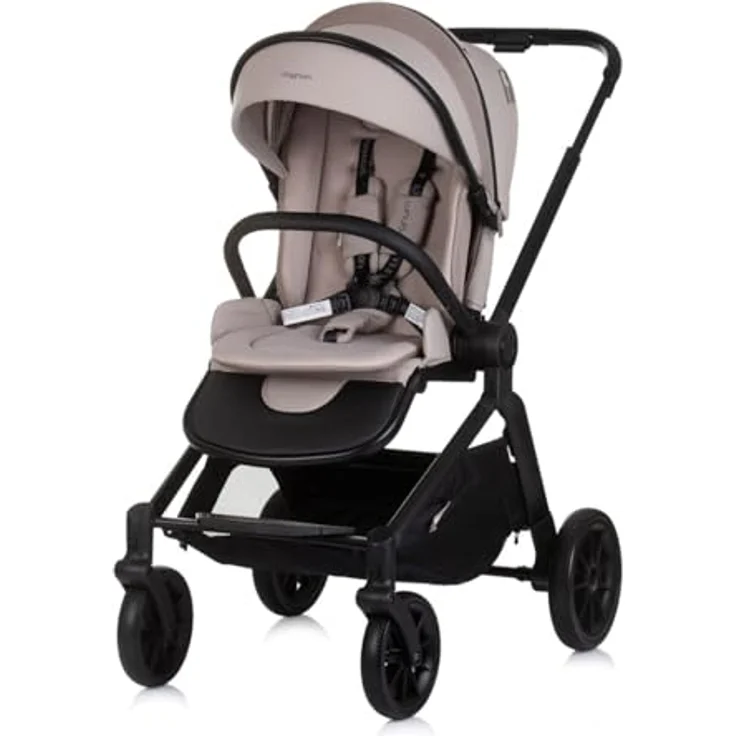 Chipolino Kombikinderwagen Magnum 3 in 1, Babywanne, Sportsitz, i-Size Babyschale, faltbar, Farbe: beige – Bild 2