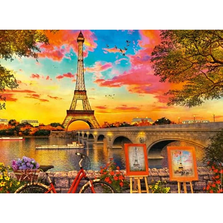 Ravensburger Puzzle Abends in Paris, 500 Teile, hochwertige Leinenprägung, geeignet für Erwachsene – Bild 1