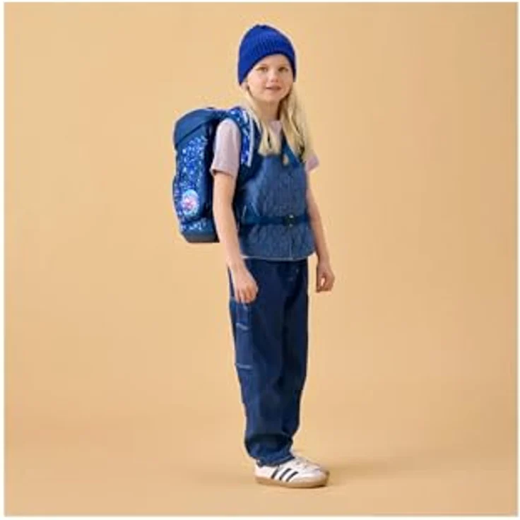 ergobag cubo Set ergonomischer Schulranzen 5-teilig, ideal für die 1. Klasse, individuell anpassbares Tragesystem, reflektierend, aus 27,7 recycelten PET-Flaschen – Bild 2