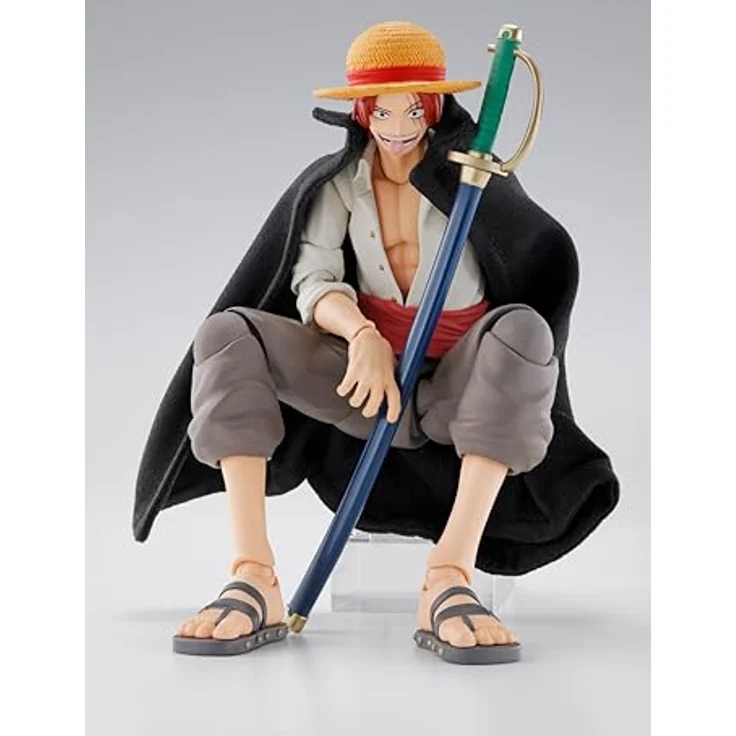 TAMASHII NATIONS S.H.Figuarts Shanks & Monkey D. Luffy - Childhood - Actionfigur mit austauschbaren Teilen und Stoffumhang, offiziell lizenziert – Bild 5