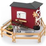 Schleich Ziegenstall Farm World (42726) mit Futterstelle, Wippe und Wasserwanne, neu Juli 2025