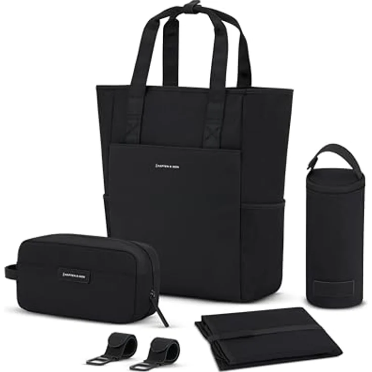 Kapten & Son Lindby Wickelrucksack, 41 cm, aus 100% PET, schwarz – Bild 1