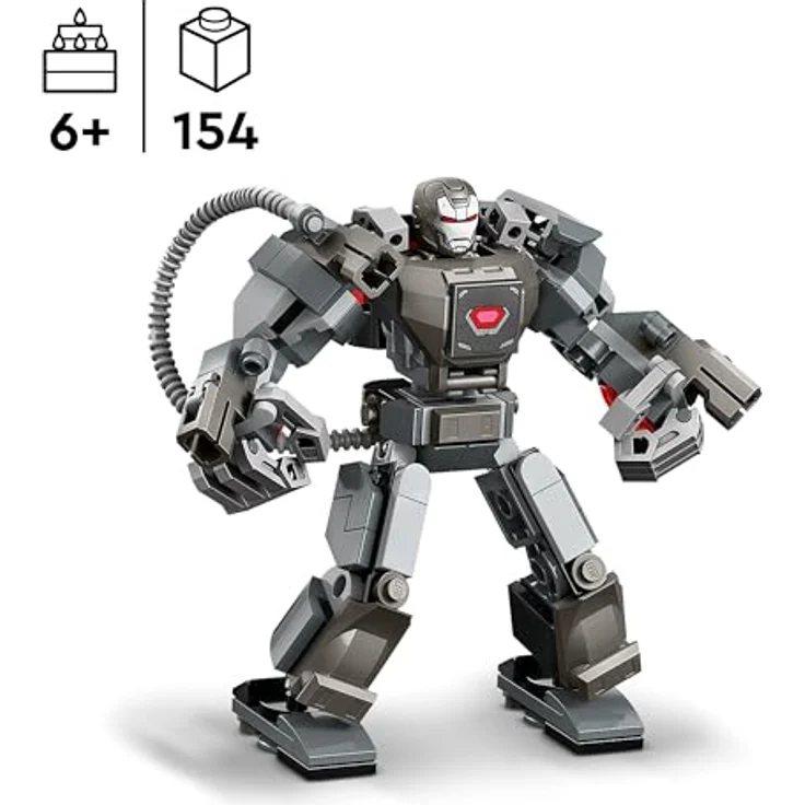 LEGO Marvel War Machine Mech, baubares Superhelden-Spielzeug mit 3 Shootern für Kinder, legendäre Actionfigur aus dem MCU, Geschenk für Jungs und Mädchen ab 6 Jahren 76277 – Bild 2