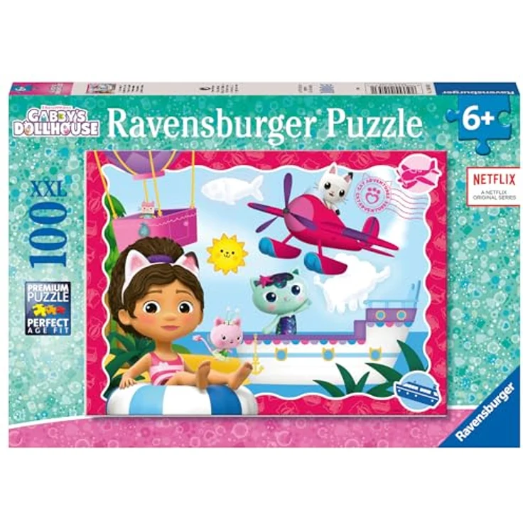 Ravensburger Kinderpuzzle - 12001053 Katzenabenteuer! - 100 Teile XXL Gabby's Dollhouse Puzzle für Kinder ab 6 Jahren – Bild 1