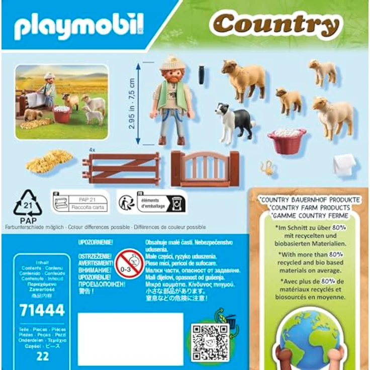 PLAYMOBIL® 71444 - Junger Schäfer mit Schafen, inkl. Hund - Playmobil Country – Bild 6