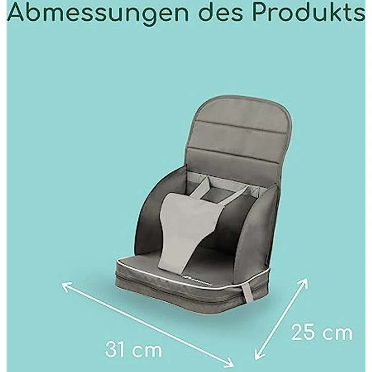 Bebeconfort Travel Booster, Sitzerhöhung, Klappbar, ab einem Alter von 18 Monaten bis 3 Jahren, bis 15 kg, Grey Mist – Bild 4