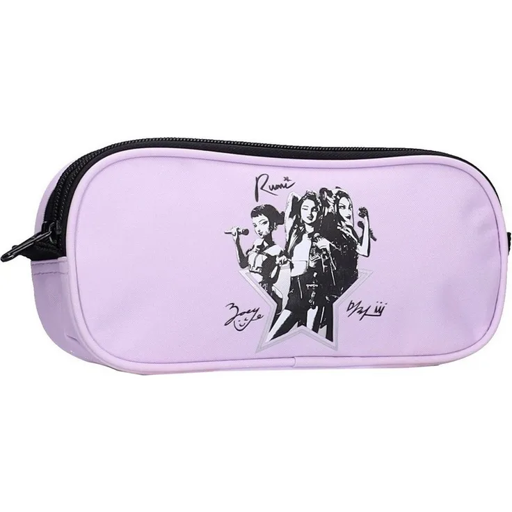 K-Pop Demon Hunters Federmäppchen Shadow Beats, 2 Reißverschlussfächer, 24 × 12 × 6 cm, modern und praktisch