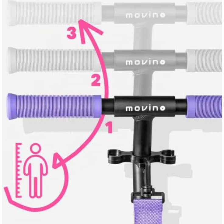 Movino Cityroller MOVINO INFINITY, ultraleicht 3,5 kg, 200 mm Rollen, mit Flaschenhalter und Tragegurt – Bild 8