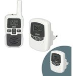 Alecto, Babyphone, Baby DBX-80 - Babyphone mit Reichweite von bis zu 3.000 Metern, weiß/anthrazit (Babyphone Audio, 3000 m)