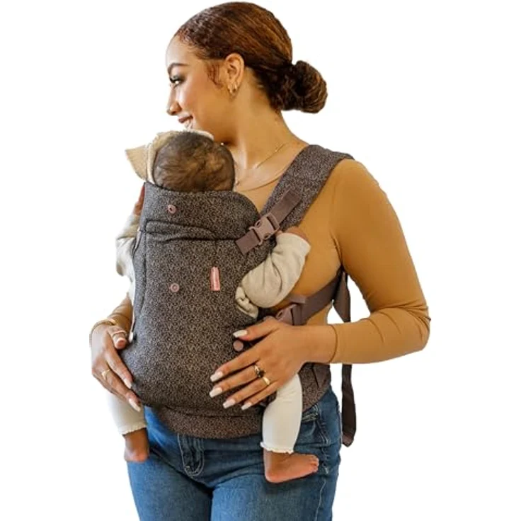 Infantino BKids Babytrage Flip Advanced - Leopard Print, 4-in-1 Bauchtrage und Rückentrage, für Babys von 3,6 bis 14,5 kg – Bild 1