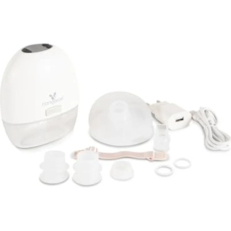 Cangaroo elektrische Milchpumpe Embrace klein, tragbar, 9 Stufen, weiß – Bild 4