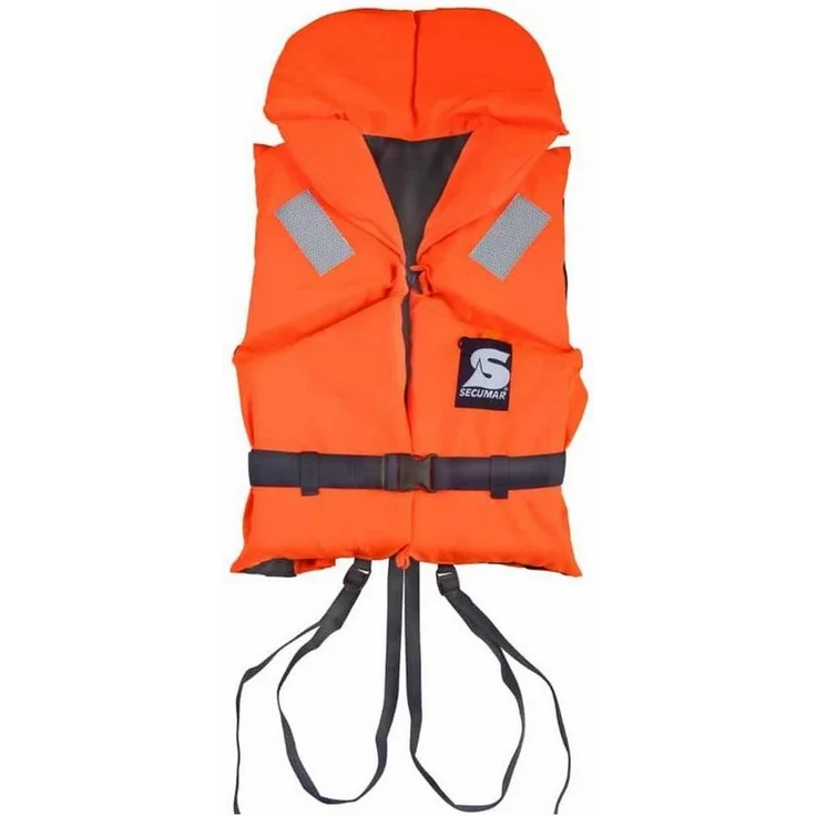 SECUMAR Schwimmweste, 100 N Feststoff-Rettungsweste, leuchtend farbig – Bild 1