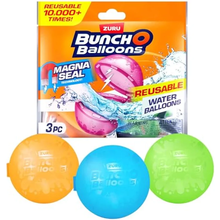Zuru Wasserballons, wiederverwendbar und magnetisch, 3er Pack, Spritzspielzeug für Sommersch Spaß – Bild 2