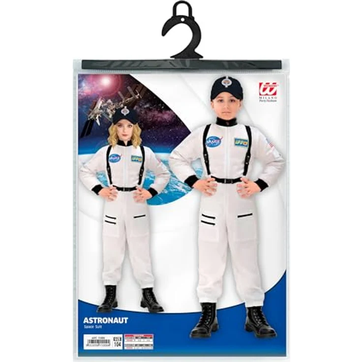 Widmann - Kinderkostüm Astronaut, Overall mit Patches, Weltall, Karneval, Mottoparty – Bild 6
