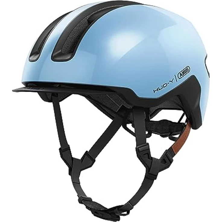 ABUS Urban Helm HUD-Y - mit magnetischem, aufladbarem LED-Rücklicht & Magnetverschluss - Cooler Fahrradhelm für den Alltag - für Damen und Herren - Blau, Größe S – Bild 5