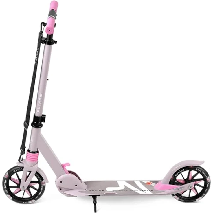 Movino Cityroller MOVINO CITY LIGHT, Scooter mit Stoßdämpfer, 180-mm-LED-Rollen, max. 100kg Traglast, höhenverstellbar, klappbar – Bild 2