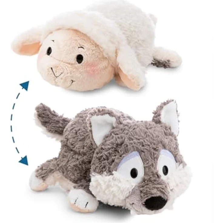 NICI Kuscheltier Schaf und Wolf, 25 cm Wendefunktion Plüschtier aus flauschigem Plüsch – Bild 1