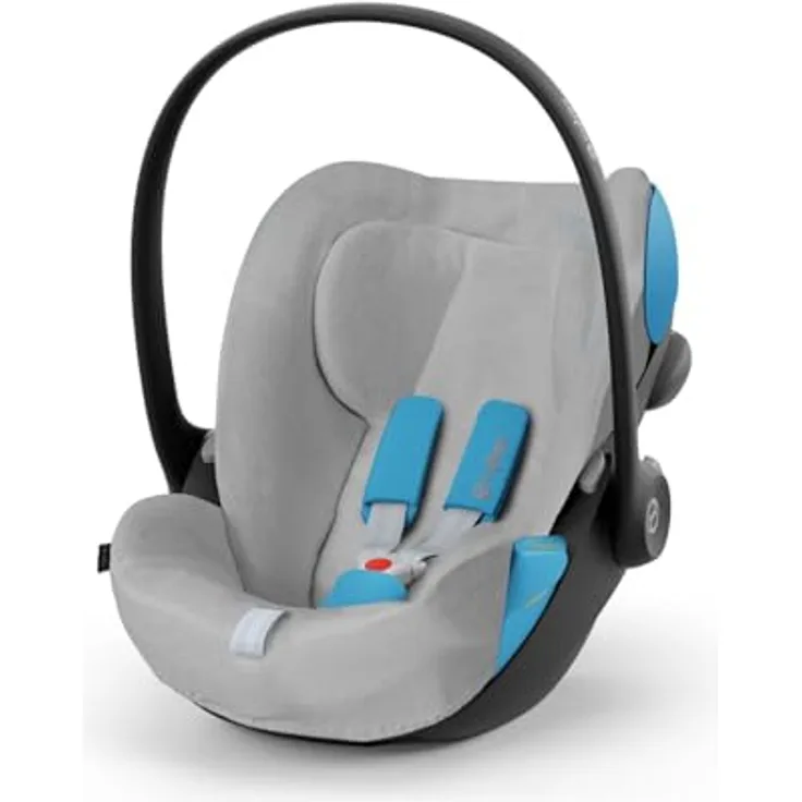 Cybex Gold Sommerbezug für Babyschale Cloud G i-Size, Grau - Hochwertiger Überzug für angenehme Kühle an warmen Tagen