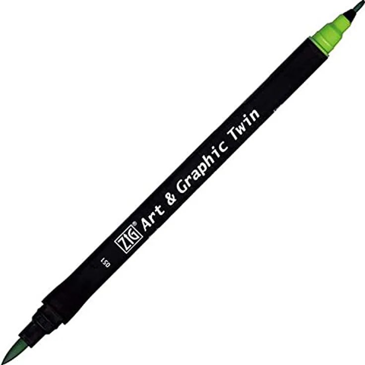 ZIG Art and Graphic Twin Tip Bürste Marker 051, Maigrün