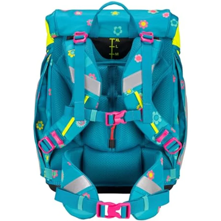 SCOUT Alpha Set 4-teilig Little Flowers, Schulranzen mit reflektierenden Elementen, 28 x 40 x 17 cm – Bild 4