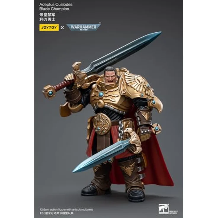 Joy Toy Warhammer 40k Actionfigur 1/18 Adeptus Custodes Blade Champion, beweglich, 12 cm mit Zubehör – Bild 3