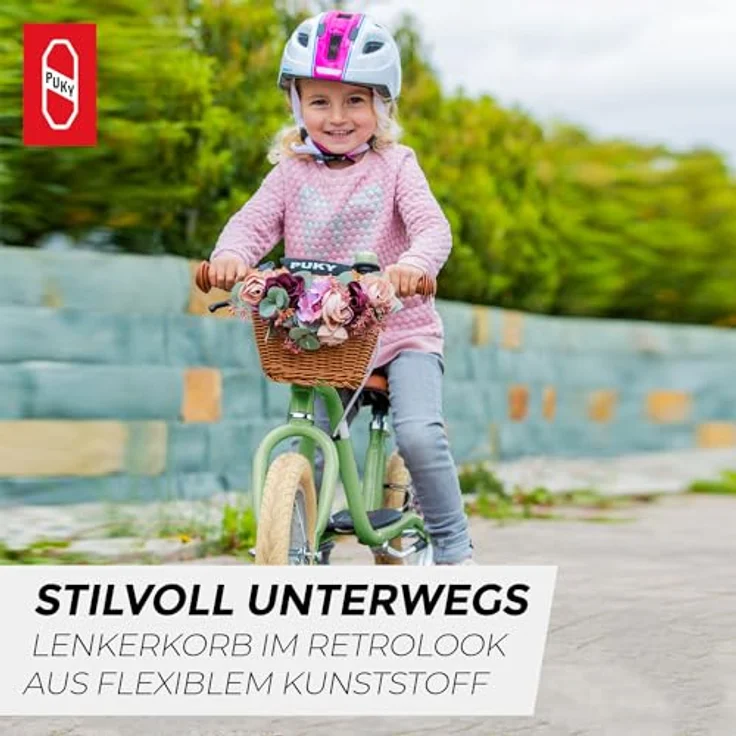 Puky LR XL BR Classic Vintage-Laufrad | Retro-Grün | Tiefem Rahmeneinstieg & Trittbrett | 12,5 Zoll Luftbereifung 2.0" | Sicherheit mit V-Brake & Speziellem Einstieg | Ideal ab 3 Jahren & 95 cm Größe – Bild 3