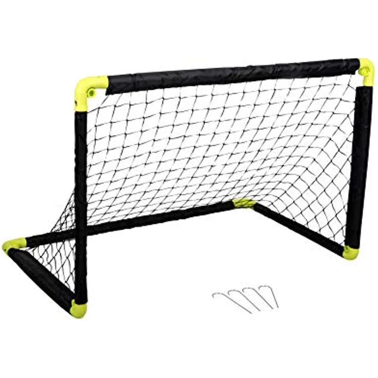 Dunlop Fußballtor - Klappbar Fußballtore für Kinder - Schnelle Montage - 90 x 59 x 61 cm - Schwarz/Gelb