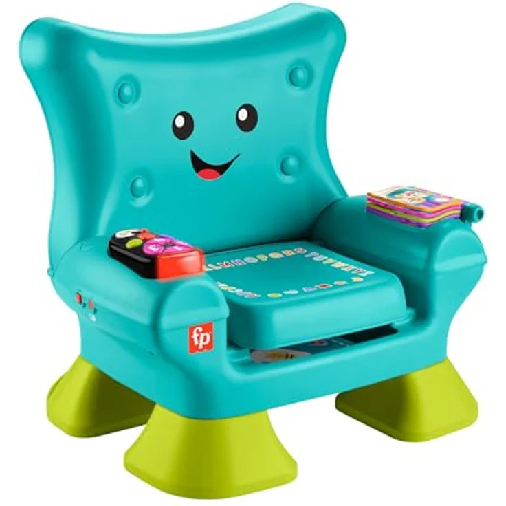 Fisher-Price Lernspaß Musikstuhl E3, interaktiver Lernstuhl für Babys mit 120+ Liedern und dreisprachiger Sprachwahl (Deutsch, Französisch, Englisch) – Bild 1