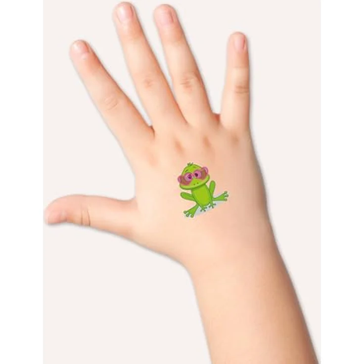 AVERY Zweckform Klebetattoo Tiere, 12 mehrfarbige selbstklebende Etiketten, wasserfest und dermatologisch getestet – Bild 4