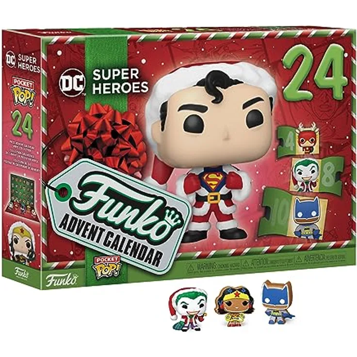 Funko Advent Calendar: DC 2023 - Superman - DC Comics - 24 Tage der Überraschung - Vinyl-Minifigur Zum Sammelns - Mystery Box - Geschenkidee - Feiertage zu Weihnachten Für Mädchen, Jungen - Preisvergleich