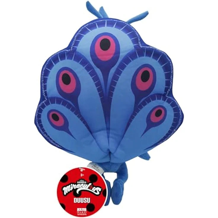 Miraculous Ladybug Kwami Mon Ami Duusu, 24 cm Plüschtier mit Premium-Harzaugen und Glitzeraugen, extra weich und hochwertig verarbeitet – Bild 2