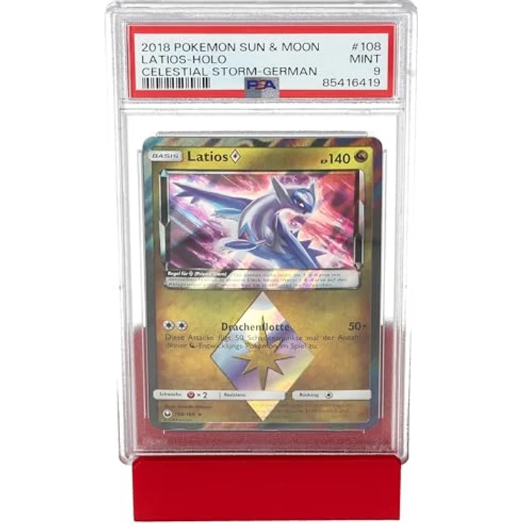 Feldherr 5er Set Kartenständer für Graded Cards und Slabs, kirschrot, mit optimalem Neigungswinkel von 10° – Bild 4