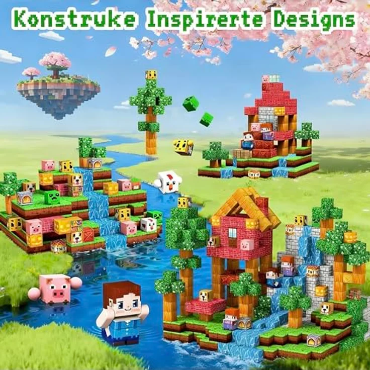 Subtail Magnetische Bausteine 216 Teile, Pädagogisches Magnetspielzeug für Kinder ab 3 Jahren, inklusive Aufbewahrungstasche, fördert Kreativität und STEM-Lernen – Bild 3