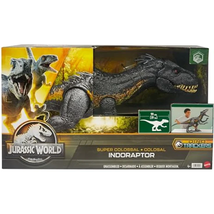 Jurassic World Riesendinosaurier-Spielzeug Indoraptor, verschlingt Minifiguren, ca. 90 cm lange authentische Figur – Bild 6