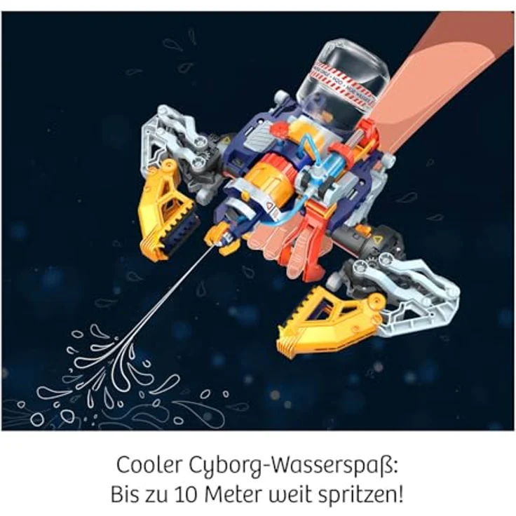 KOSMOS 621254 Cyborg Water-Blaster, 2-in-1 Cyborg Roboter-Hand mit Wasserpistole, auch für Linkshänder geeignet, Experimentierkasten für Kinder ab 10-14 Jahre – Bild 2