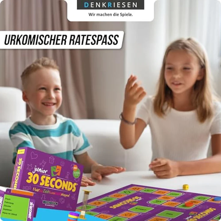 DENKRIESEN – 30 Seconds® Junior, Partyspiel für Kinder und Familie ab 7 Jahren, 2400 Begriffe, 3+ Spieler, Familienspiel für große Gruppen – Bild 2