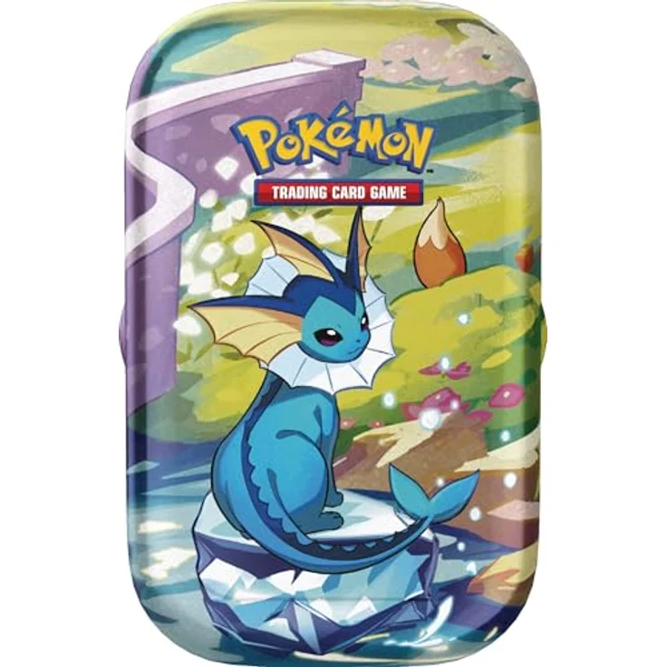 Pokémon Mini-Tin-Box Karmesin & Purpur – Prismatische Entwicklungen: Aquana (2 Boosterpacks & 1 Münze) - Fantastische Sammelkartenbox mit Aquana Illustration – Bild 2