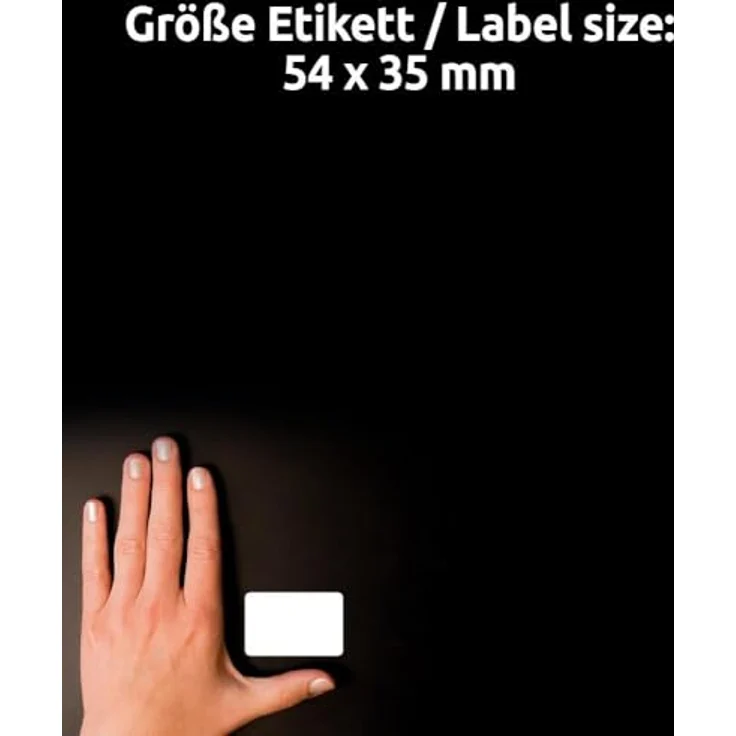 AVERY Zweckform Etiketten 3337, 224 Stück, selbstklebend, weiß, 54,0 x 35,0 mm – Bild 4