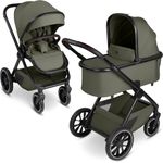circle by ABC Design Kombi-Kinderwagen S Three, 2 in 1 bis 22 kg mit Babywanne & Sportsitz, Teleskopschieber, Adapter - Pure - Wheat, inkl. Gratis Mobilitätsgarantie
