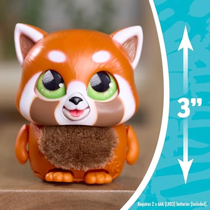 Just Play furReal Handfuls Shy the Red Panda, interaktive Spielfigur mit über 50 Sound- und Bewegungsreaktionen, 3,5 Zoll, rot – Bild 6