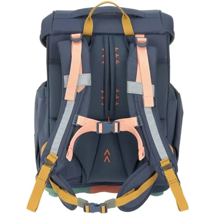 LÄSSIG Unique School Set Slim 7-teilig, Schulranzen mit durchdachtem Stauraum und Regenhülle, Navy – Bild 4