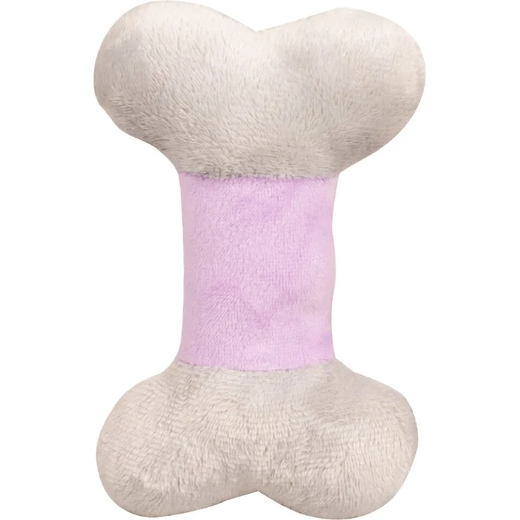 Pawise Pupply Life Bone, Plüschspielzeug für Welpen mit Quietsche, farblich assortiert (15cm)