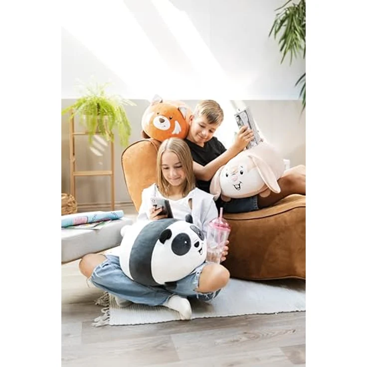 NICI Kuscheltier Chill Panda 30x34cm - schwarz - aus weichem Plüsch, niedliches Plüschtier zum Kuscheln und Spielen, tolle Geschenkidee – Bild 5