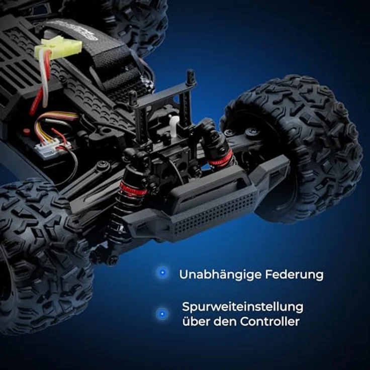 Overmax X-Quail RC Auto 4x4 Offroad Crawler 1:18, LED-Beleuchtung, 2 Akkus, bis zu 25 km/h, Drift auf 2 Rädern – Bild 9