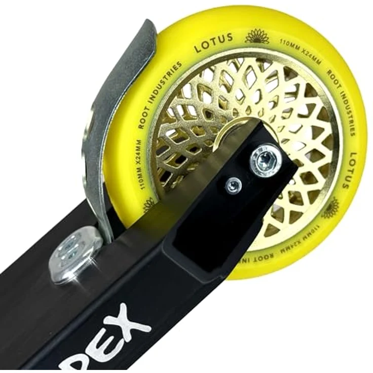 Root Industries Lotus Stunt-Scooter Rolle 110mm Radiant Gold/PU Gelb - Schnell rollende Räder mit perforiertem Kern – Bild 4