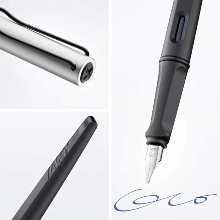 LAMY Füllfederhalter joy, Schönschreibfüller strawberry black mit Federspitzen 1.1 1.5 1.9 – Bild 4