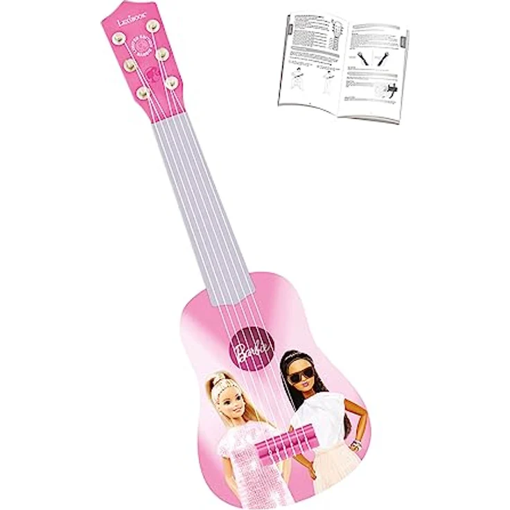 Lexibook Barbie, Meine erste Gitarre für Kinder, 6 Nylonsaiten, 53 cm, Anleitung inklusive, Rosa, K200BB – Bild 2