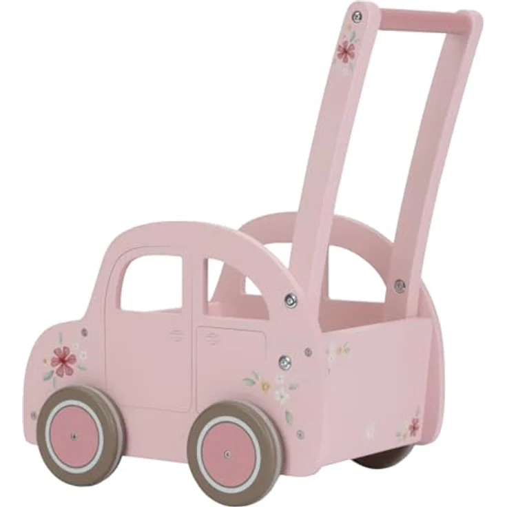 Little Dutch 7128 FSC Holz Laufwagen Auto - Fairy Garden rosa, Spielzeugtruhe aus nachhaltigem Holz – Bild 3