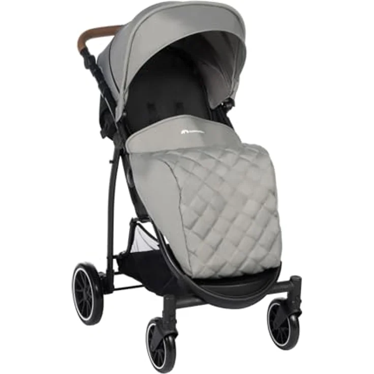 Bebeconfort Ingenious Kompakter Kinderwagen mit Liegeposition, geeignet von Geburt bis 4 Jahre, bis 22 kg, Tinted Grey, mit recyceltem Leder und XXL-Korb – Bild 3